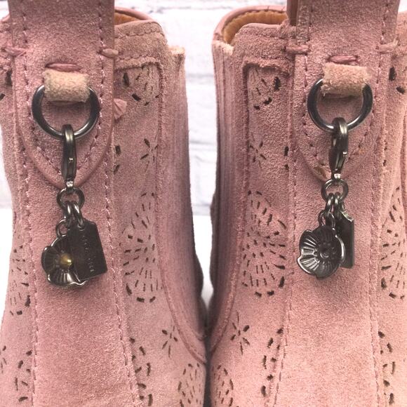 Coach Bowery Festival Boho Western Chelsea Suede Casual Slip On Ankle Bootie 5.5 - Picture 5 of 15